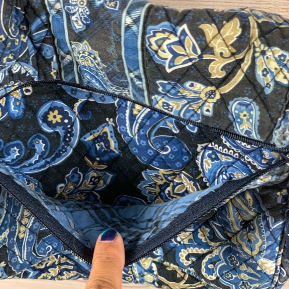 Vera Bradley Windsor Navy Fold Over Bag - Picture 3 of 9